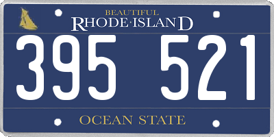 RI license plate 395521