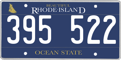 RI license plate 395522