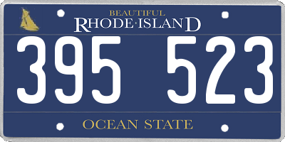 RI license plate 395523