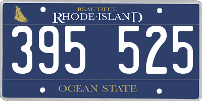 RI license plate 395525
