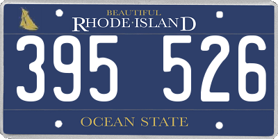 RI license plate 395526