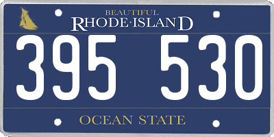 RI license plate 395530
