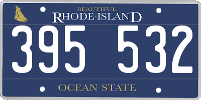 RI license plate 395532