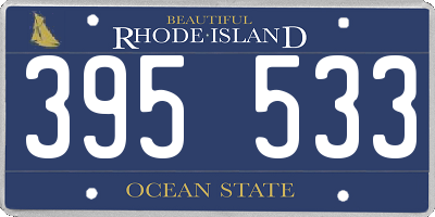 RI license plate 395533