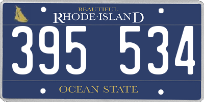 RI license plate 395534