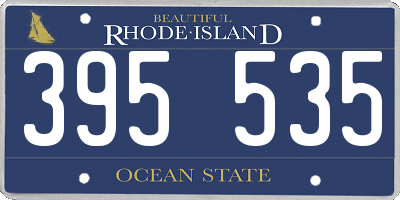 RI license plate 395535