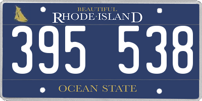 RI license plate 395538