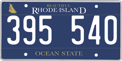 RI license plate 395540