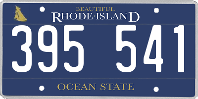 RI license plate 395541