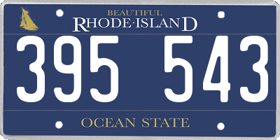 RI license plate 395543