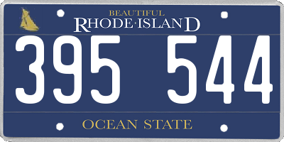 RI license plate 395544