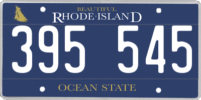 RI license plate 395545