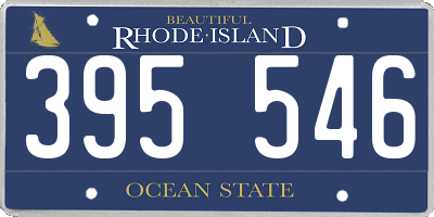 RI license plate 395546