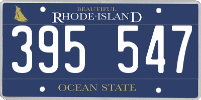 RI license plate 395547
