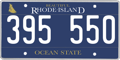 RI license plate 395550