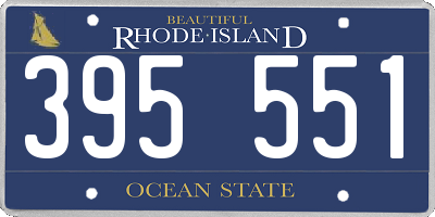 RI license plate 395551
