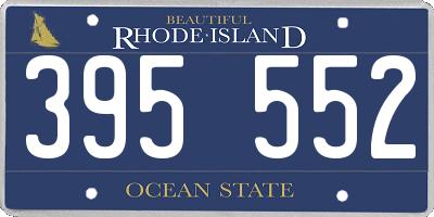 RI license plate 395552