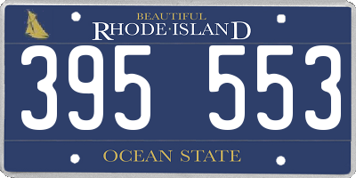 RI license plate 395553