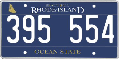 RI license plate 395554