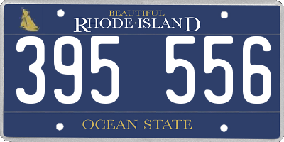 RI license plate 395556