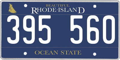 RI license plate 395560