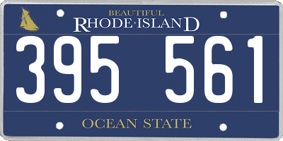 RI license plate 395561