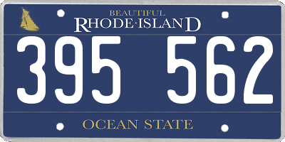 RI license plate 395562