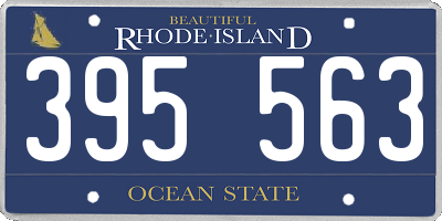 RI license plate 395563