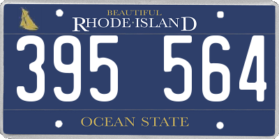 RI license plate 395564