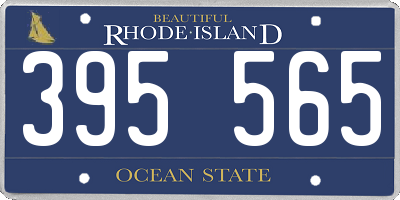 RI license plate 395565