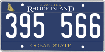 RI license plate 395566