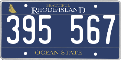 RI license plate 395567