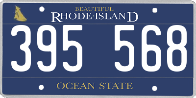 RI license plate 395568