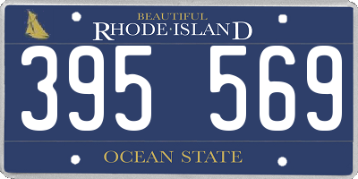 RI license plate 395569