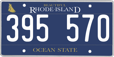 RI license plate 395570