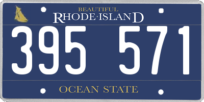 RI license plate 395571