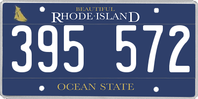 RI license plate 395572