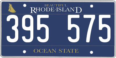 RI license plate 395575