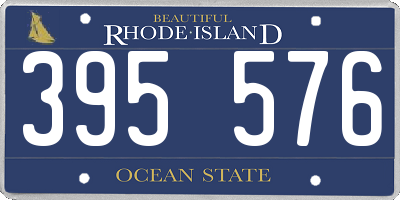 RI license plate 395576
