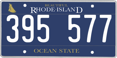 RI license plate 395577