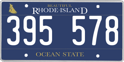 RI license plate 395578