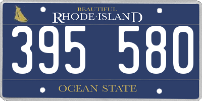 RI license plate 395580