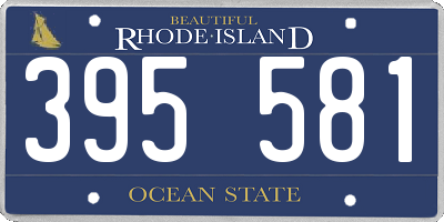 RI license plate 395581
