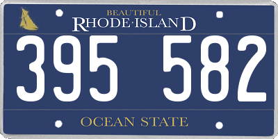 RI license plate 395582