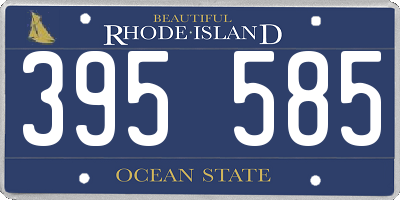 RI license plate 395585