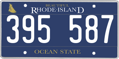 RI license plate 395587