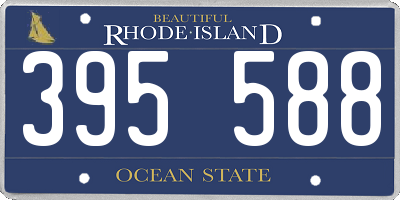RI license plate 395588