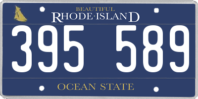 RI license plate 395589