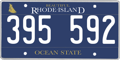 RI license plate 395592