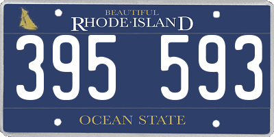 RI license plate 395593